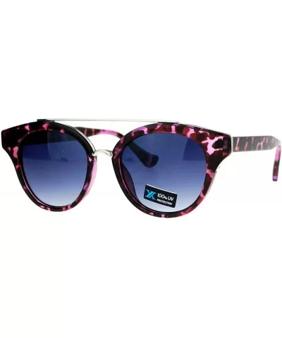 Double Metal Bridge Cat Eye Horn Rim Sunglasses - Purple - C912IVI5GV7 $11.52 Cat Eye