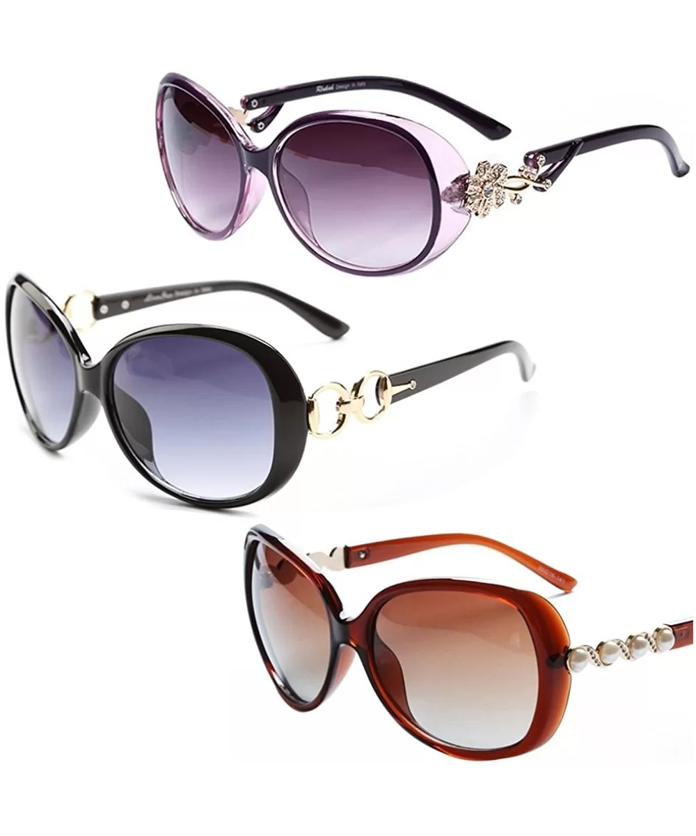 Fashion Oversized Vintage Pearl Women Sunglasses Uv400 Protection Polarized Ladies Full Frame Sunglasses Lsp580 - CK11XV1UVO7...