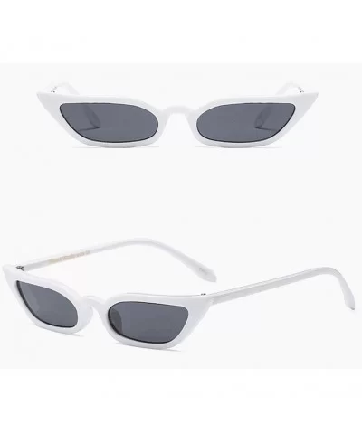 New Fashion Women Ladies Vintage Cat Eye Sunglasses Retro Small Frame UV400 Eyewear Eyeglasses (White) - White - CS18CLUQ4NK ...