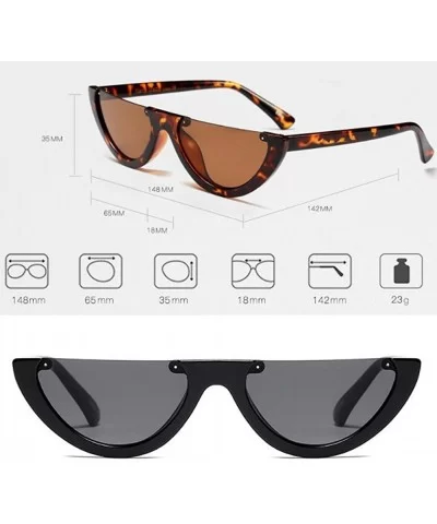 Classic Half Frame Cat Eye Sunglasses Mod Style For Men Women - C6 - CO18CN2GG4Q $34.91 Goggle