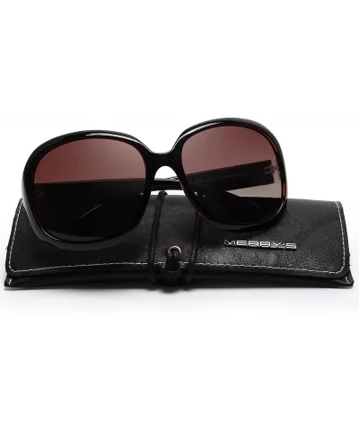 Women's Polarized Driving Sunglasses Oversized Sun glasses UV400 S6036 - Brown - CK185E94AU4 $17.00 Square