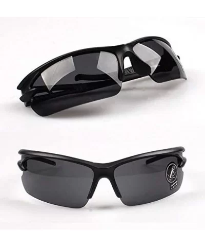 Unisex Sunglasses Bike Running Driving Fishing Golf Baseball Glasses Sunglasses - Black - C91907455S9 $10.38 Round