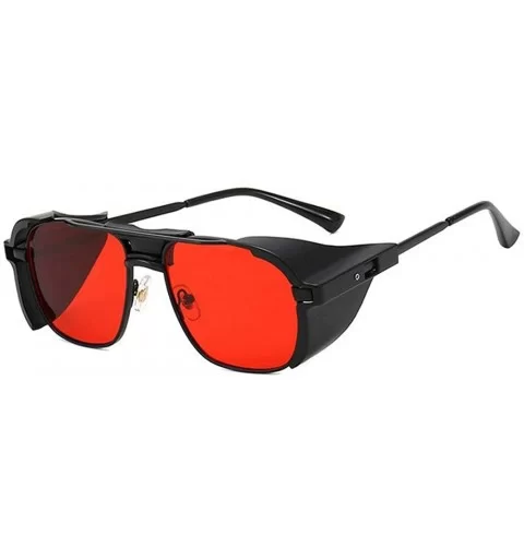 sunglasses Fashion Protection Windproof Glasses - Black&red - C318AR9WQG9 $19.24 Square