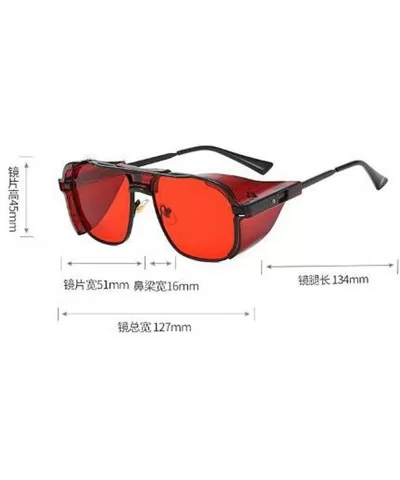 sunglasses Fashion Protection Windproof Glasses - Black&red - C318AR9WQG9 $19.24 Square