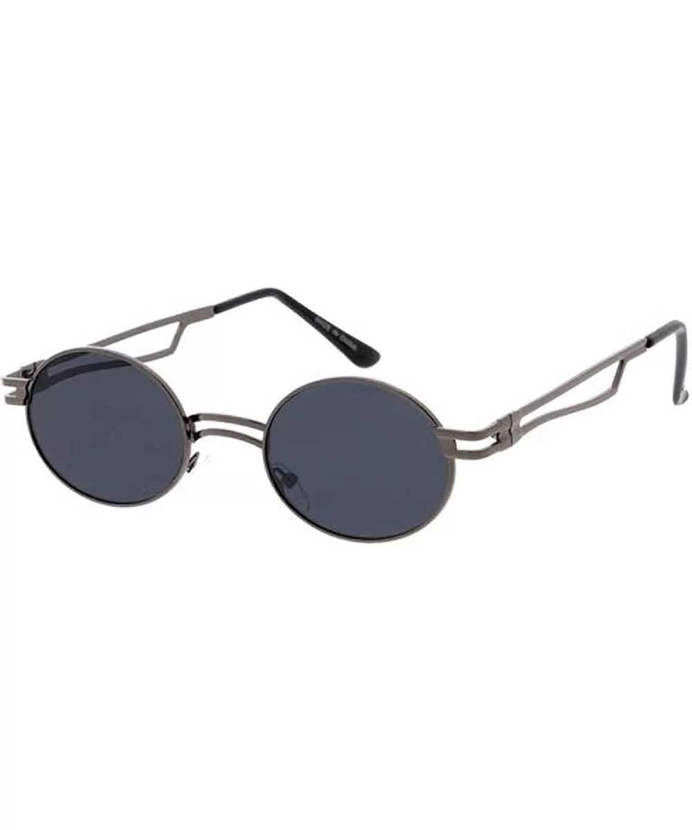 Retro Fashion Wired Frame Round Lens R73 Sunglasses - Black - C618ASX4ICA $15.55 Round