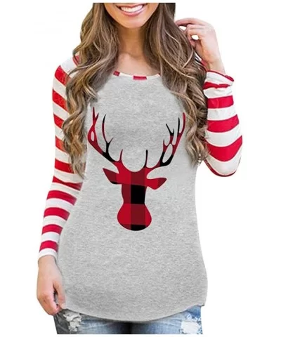 Chrismas Shirts Womens Casual Letter - A - CH192G9X8SM $21.34 Sport