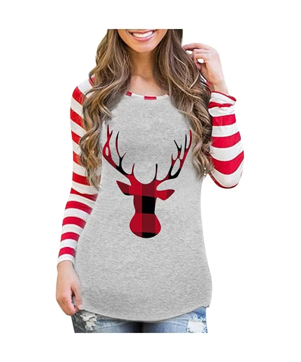 Chrismas Shirts Womens Casual Letter - A - CH192G9X8SM $21.34 Sport