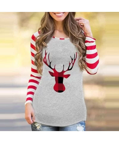 Chrismas Shirts Womens Casual Letter - A - CH192G9X8SM $21.34 Sport