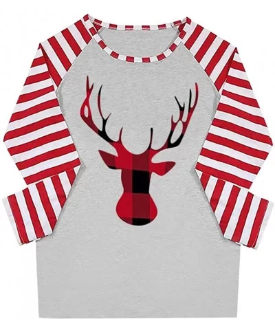 Chrismas Shirts Womens Casual Letter - A - CH192G9X8SM $21.34 Sport