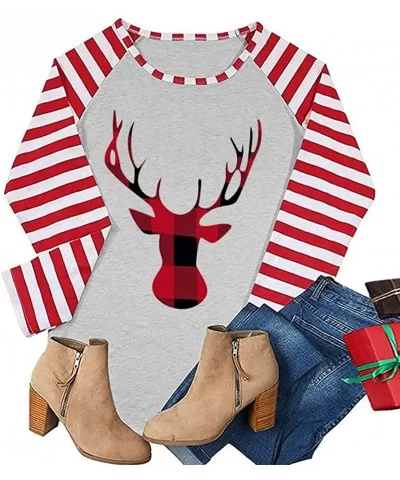 Chrismas Shirts Womens Casual Letter - A - CH192G9X8SM $21.34 Sport