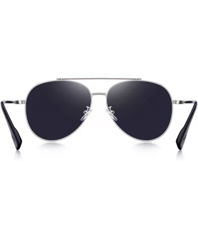 Classic Pilot Women Polarized Sunglasses for Men Womens Polarized Mirror with Case Sun glasses - Black&black - CW18WQZIMXM $4...