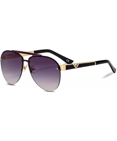 Fashion 2019 sunglasses- ladies fashion frame double beam sunglasses sunglasses - A - CC18SEHE0OE $66.58 Aviator