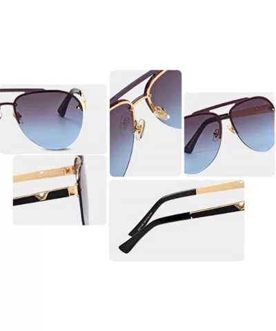 Fashion 2019 sunglasses- ladies fashion frame double beam sunglasses sunglasses - A - CC18SEHE0OE $66.58 Aviator