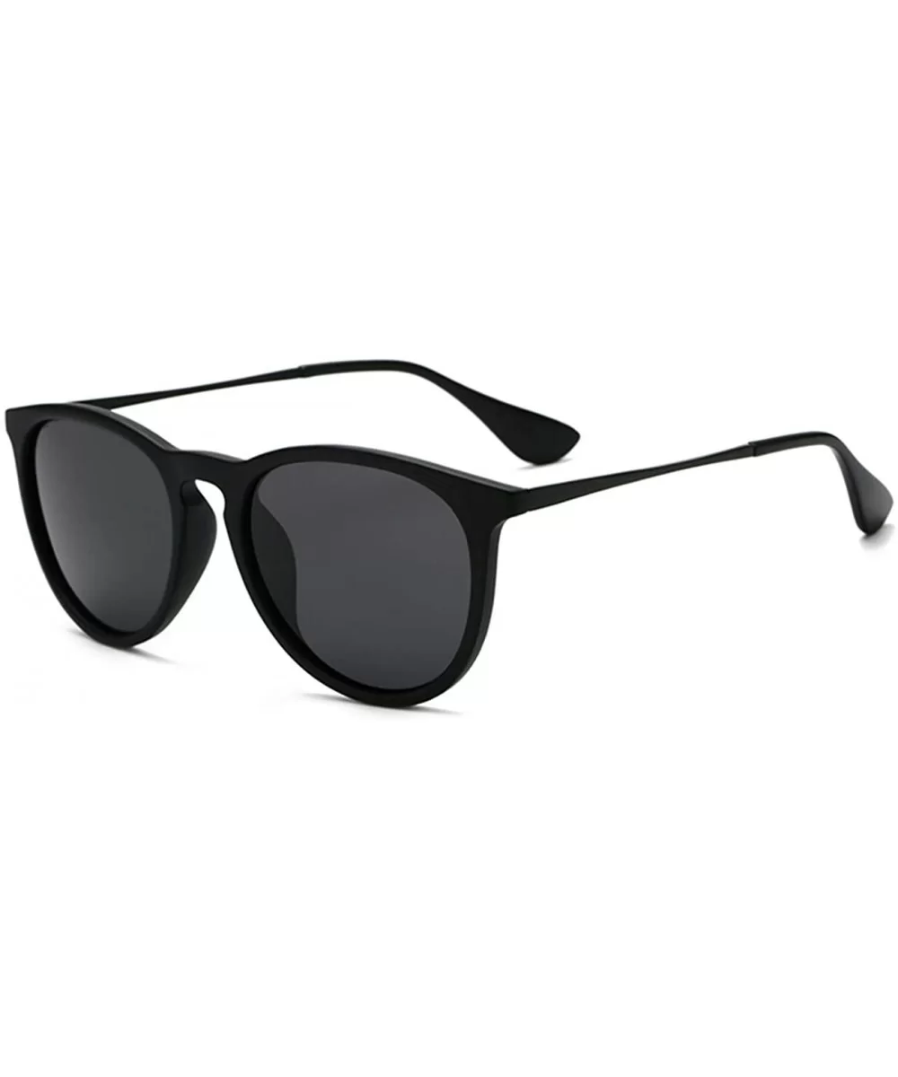 Polarized Sunglasses for Women Classic Round UV Protection Sun Glasses 8071 - Black - CE19D3XRQT0 $11.25 Square