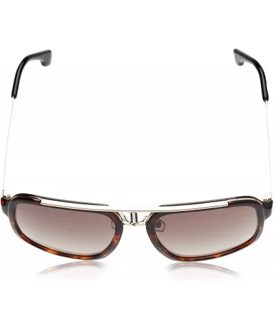 Men's Ca1004/S Pilot Sunglasses - Havana Gold/Brown Gradient - CK12NYUFAUS $95.21 Square