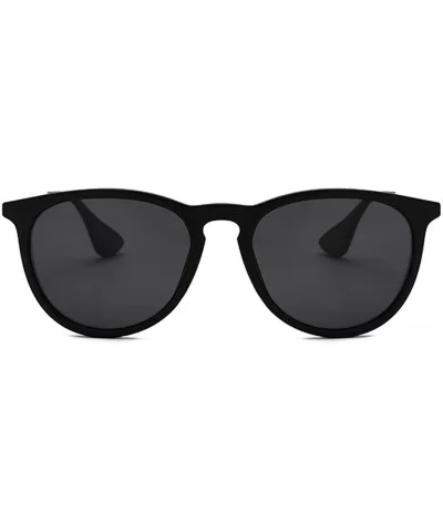 Polarized Sunglasses for Women Classic Round UV Protection Sun Glasses 8071 - Black - CE19D3XRQT0 $11.25 Square