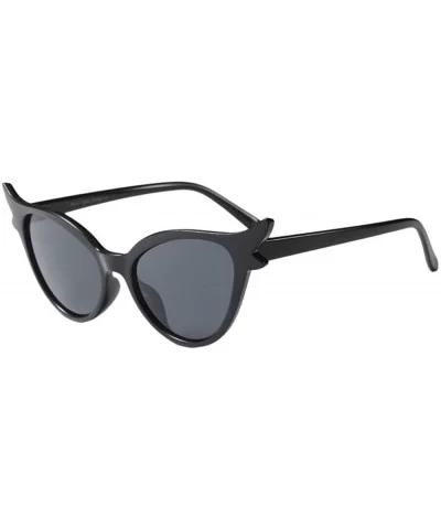Retro Cateye Sunglasses for Women - Vintage Plastic Frame Mirrored Lens Eyewear Oversized Sun Glasses - D - C3195IEWATY $11.8...