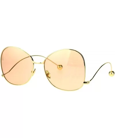 Womens Down Temple Swan Pop Color Butterfly Metal Rim Sunglasses - Gold Orange - C0184MCQHD4 $20.83 Butterfly