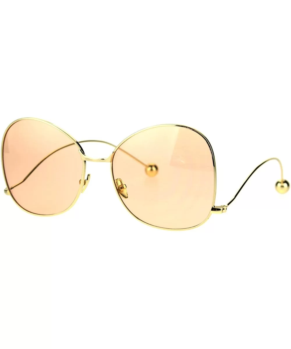 Womens Down Temple Swan Pop Color Butterfly Metal Rim Sunglasses - Gold Orange - C0184MCQHD4 $20.83 Butterfly