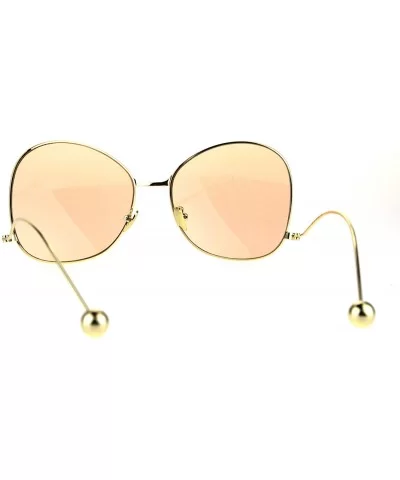 Womens Down Temple Swan Pop Color Butterfly Metal Rim Sunglasses - Gold Orange - C0184MCQHD4 $20.83 Butterfly