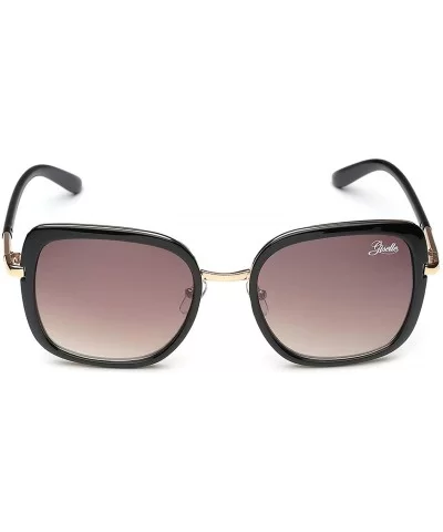 Oversized Square Women's Vintage Fashion Statement Sunglasses Medium-Large - Black - CS1252TFTUL $16.61 Square