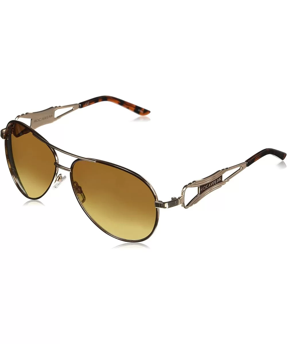 Women's R436 Aviator Sunglasses - Gold - CV11HJJBPJR $77.42 Aviator