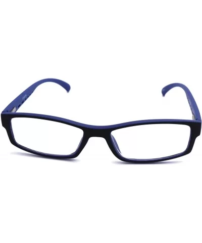 Soft Matte Black w/ 2 Tone Reading Glasses Spring Hinge 0.74 Oz - R1 Matte Black Matte Blue - CF18WZ0ZRME $28.59 Rectangular