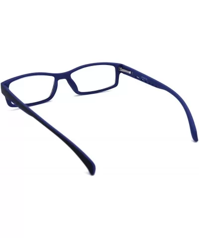 Soft Matte Black w/ 2 Tone Reading Glasses Spring Hinge 0.74 Oz - R1 Matte Black Matte Blue - CF18WZ0ZRME $28.59 Rectangular