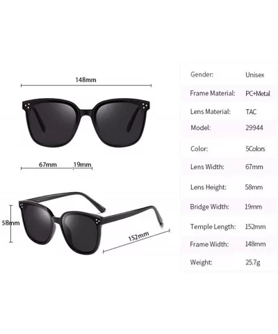 Sunglasses Women's Retro Polarized Sunglasses Male Black Sunglasses Sunglasses - C - CG18Q06LH4Q $50.18 Aviator