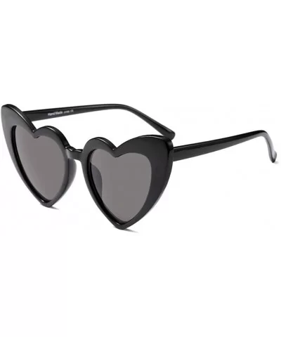 Women Goggle Heart Sunglasses Vintage Cat Eye Mod Style Retro Eyewear - C1 - CN18CG8GU59 $27.35 Cat Eye