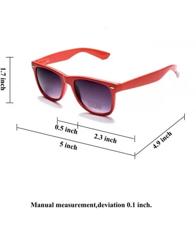 Classic Neon 80's Party Favors Sunglasses for Women 10 Pack Retro 100% UV Coating. (Kids) - Kids - CE18W3GRWSN $21.38 Square