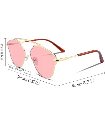 Fashion Vintage Cat Eye Women Sunglasses UV400 Sun Glasses B2267 - Pink - CT1896LDZM8 $15.39 Round