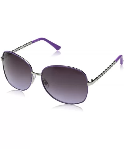 Women's U543 Oval Sunglasses - 61 mm - Silver/Purple - C91296VOZCJ $42.31 Oval