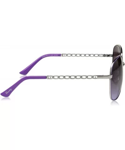 Women's U543 Oval Sunglasses - 61 mm - Silver/Purple - C91296VOZCJ $42.31 Oval