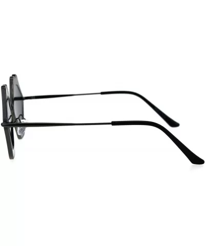 Unique Funky Lip Shape Hippie Groove Pimp Sunglasses - Black Gunmetal Black - C818EYNI2SD $13.01 Square