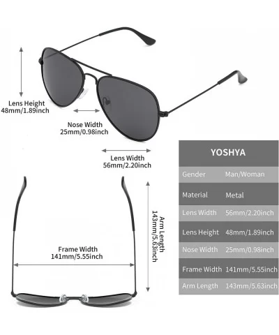 Aviator Sunglasses for Mens Womens Mirrored Sun Glasses Shades with Uv400 - Black Grey + Gold Green - CV18LDWLDMQ $15.14 Aviator