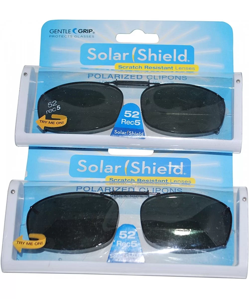 2 Pair Polarized Lens Clip On Size 52 Rec 5 - C412NRUY5QX $13.58 Shield