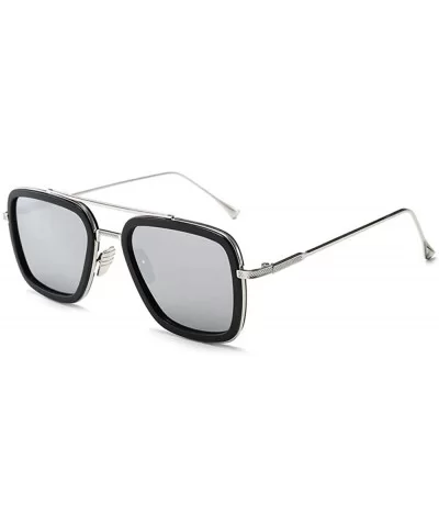 Sunglasses sunglasses Europe and the United States square men's flat mirror sunglasses sunglasses - CY18WWKTSDM $53.56 Square