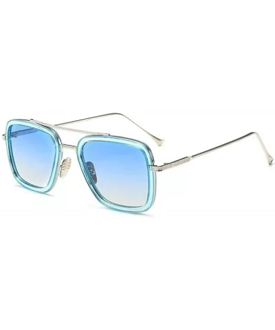 Sunglasses sunglasses Europe and the United States square men's flat mirror sunglasses sunglasses - CY18WWKTSDM $53.56 Square