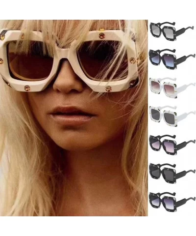 Polarized Sunglasses Rhinestone Protection - F - C519752QNAX $11.26 Rimless