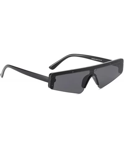 Retro Classic Sunglasses for Men PC UV 400 Protection Sunglasses - Black Gray - CK18SZUH27Z $22.16 Round