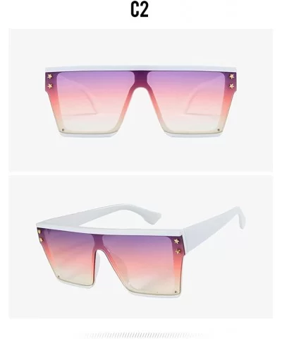 Fashion Pentagonal Sunglasses Enhanced protective film against glare - C2 - C318TQXRKYL $20.37 Square