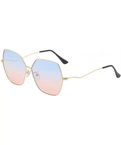 Irregular Shape Sunglasses - Summer Men Women Fashion Retro Eyewear - C - CQ18S57EUUA $10.89 Oversized