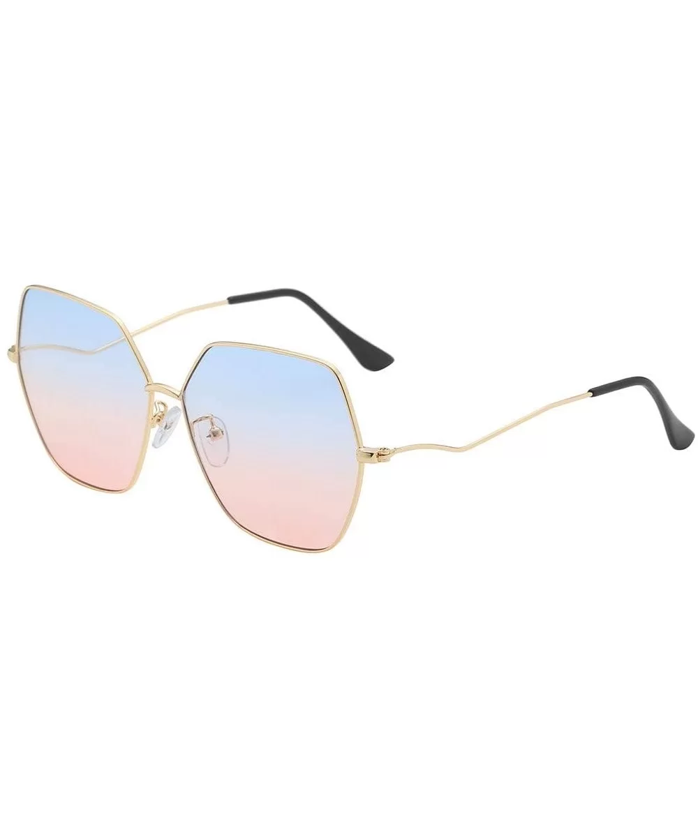 Irregular Shape Sunglasses - Summer Men Women Fashion Retro Eyewear - C - CQ18S57EUUA $10.89 Oversized