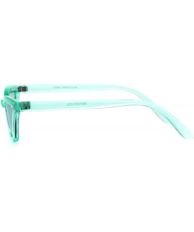 Womens Pop Candy Color Narrow Cat Eye Plastic Sunglasses - Green - CW18GQYKEIC $13.39 Cat Eye