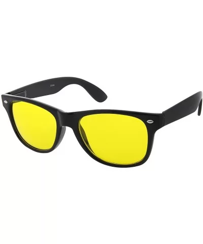 Blue Blocking Driving Sunglasses Amber Yellow Tinted Lens - 2 Pack Amber and Yellow Lens - C711A3JFBG7 $20.78 Wayfarer