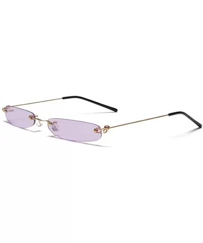 Retro Small Square Frameless Sunglasses for Women/Men Metal Legs UV400 - C2 - C519054C6SE $9.89 Rectangular