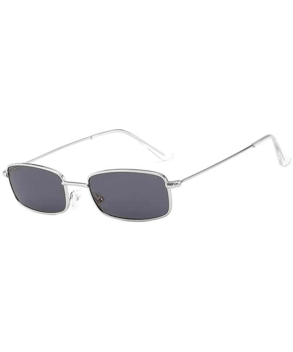 Rectangle Sunglasses Driving Lightweight Narrow Square Frame Shades for Men Women UV400 - E - CV18U7KTRUK $13.46 Square