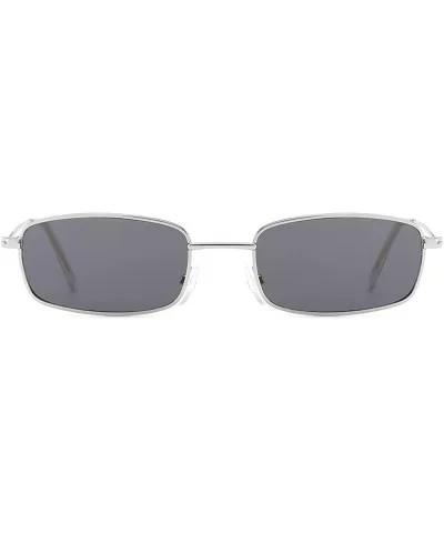 Rectangle Sunglasses Driving Lightweight Narrow Square Frame Shades for Men Women UV400 - E - CV18U7KTRUK $13.46 Square