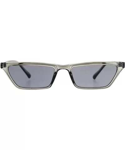 Womens Retro Vintage Narrow Cat Eye Plastic Gothic Sunglasses - Grey Black - CZ18CC83C4T $21.49 Rectangular